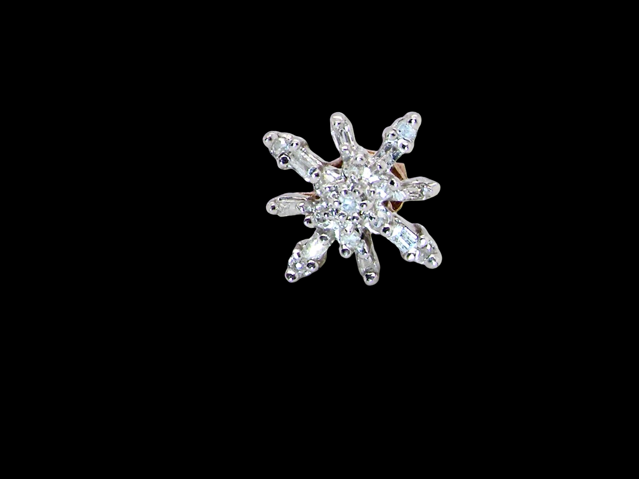 Snowflake Diamond Earring