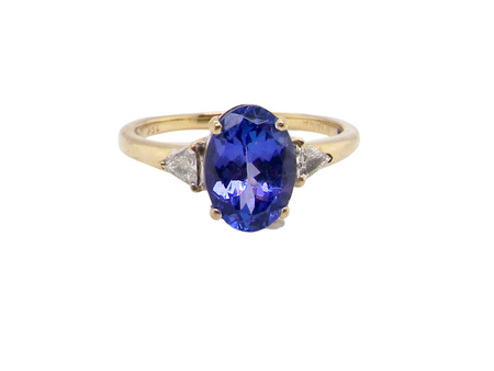 A Tanzanite and Diamond Ring