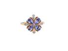 A Tanzanite and Diamond cluster ring