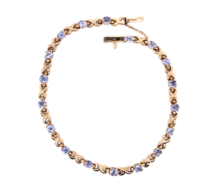 A Tanzanite line bracelet