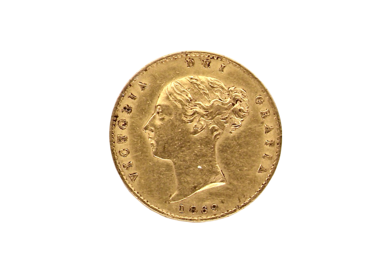 A Victorian 1869 Half Sovereign