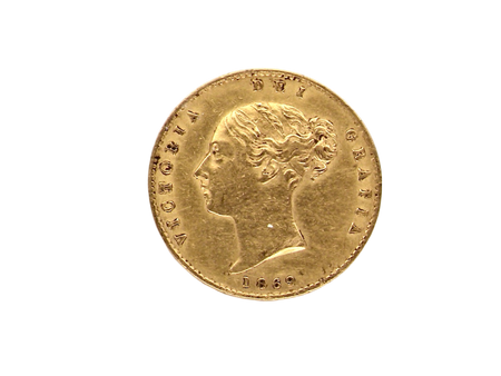 A Victorian 1869 Half Sovereign