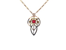 A Victorian Garnet pendant A