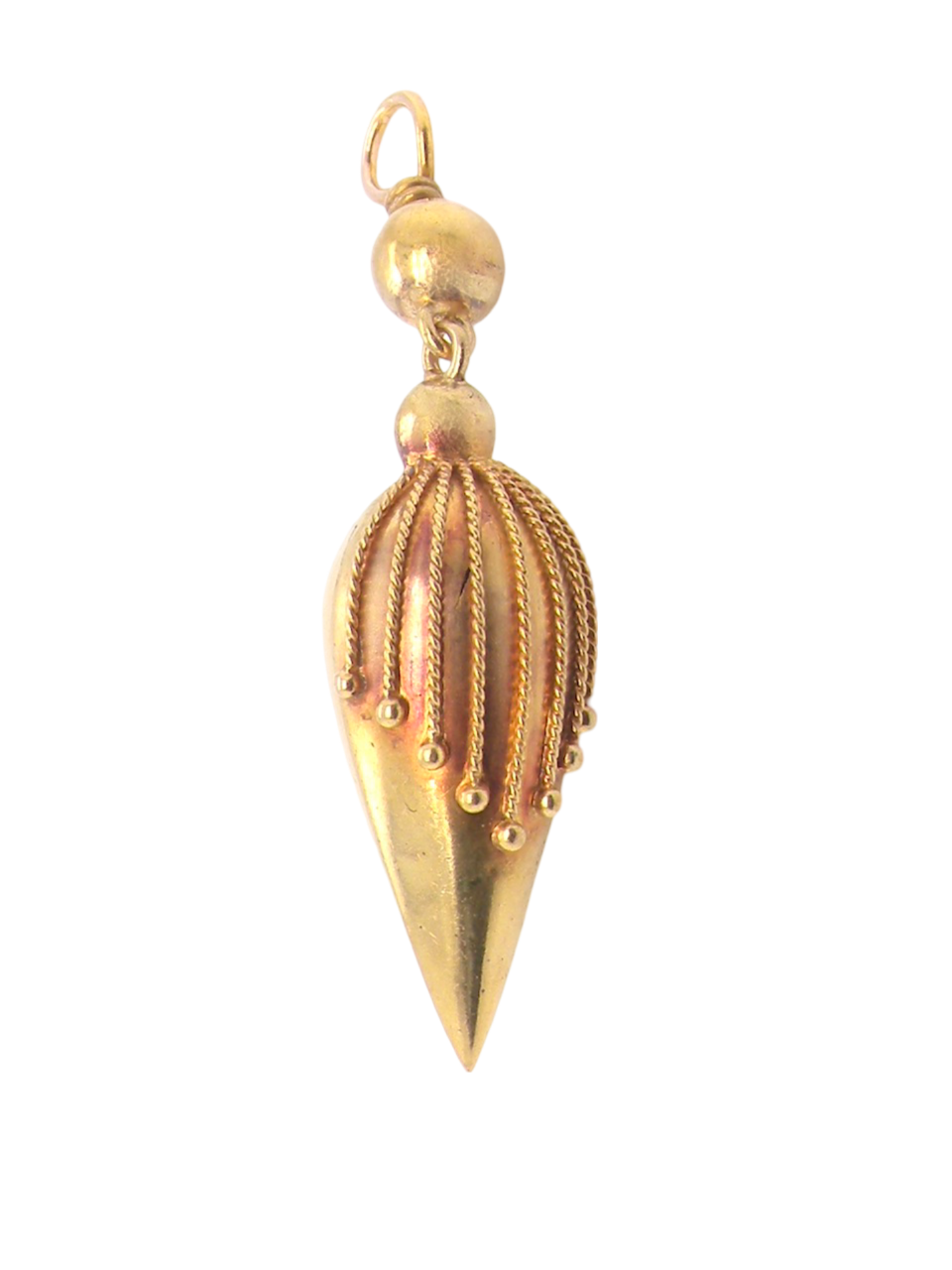 A Victorian pear shaped pendant