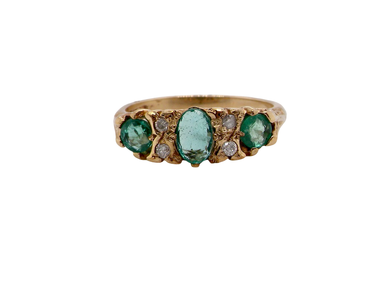 A Victorian style Emerald and Diamond ring