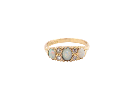 An Opal and Diamond ring