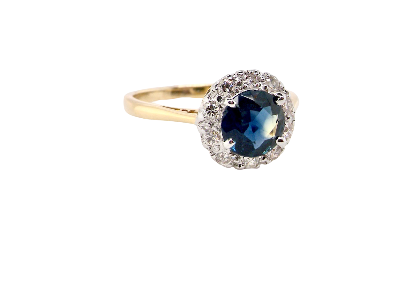 A Vintage 1960s Sapphire &amp; Diamond Cluster Ring