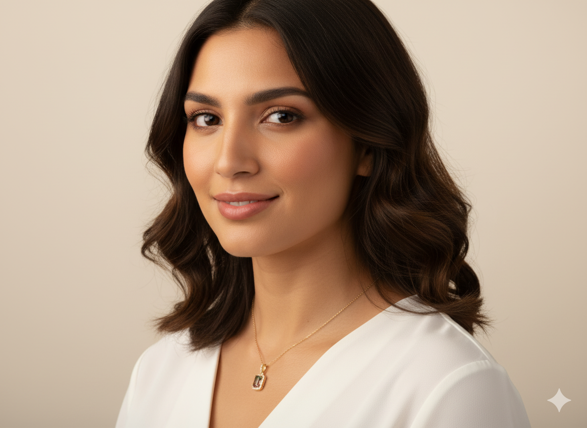 A Water Melon Tourmaline and Diamond Pendant