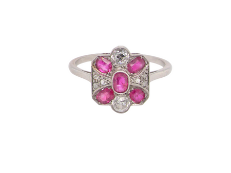 A beautiful Art Deco Ruby and Diamond Ring