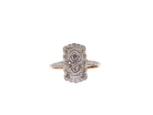 A beautiful Edwardian era plaque-style diamond cluster ring