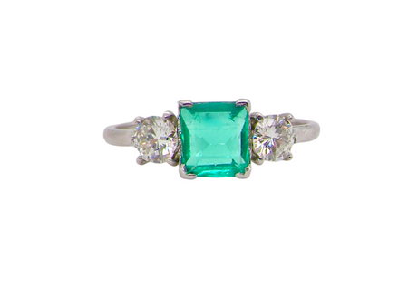 A beautiful Emerald and Diamond ring