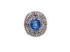 A beautiful Sapphire and Diamond cluster ring