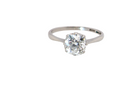A beautiful and timeless vintage solitaire dating from the 1930s, crafted in platinum and set with a stunning old brilliant-cut diamond. 