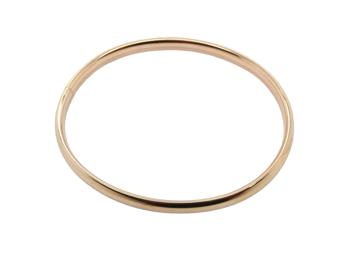Solid 9ct Gold Bangle with Polished Finish – Vintage Tom