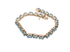 A blue topaz line bracelet A