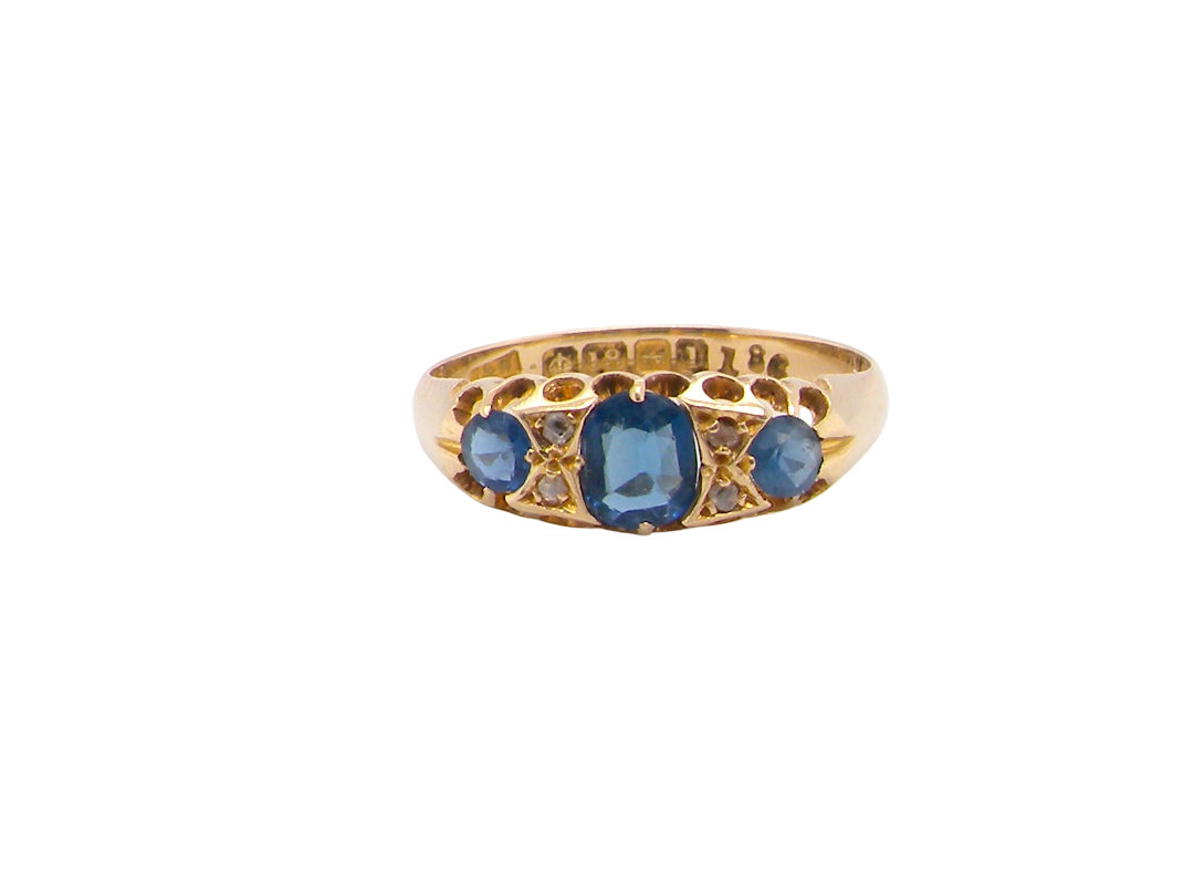 A boat shaped ring, hallmarked in the UK, 1910 (Edward VIII last year as King)
