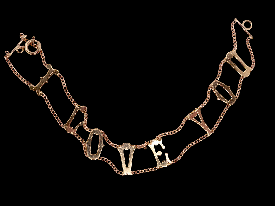 196os A bracelet that says exactly what it means- I LOVE YOU