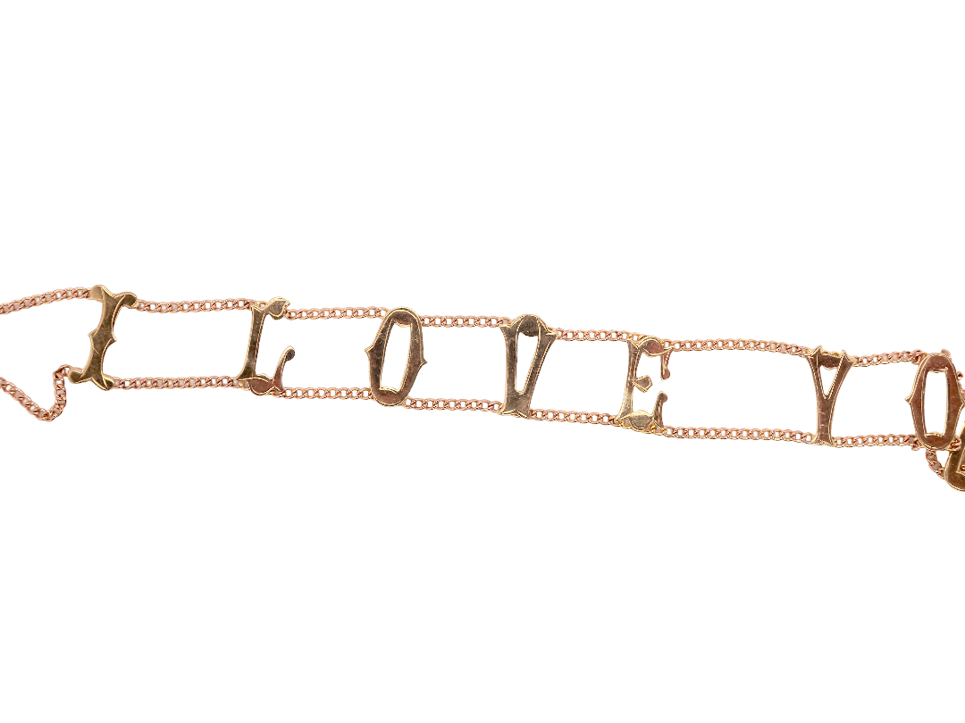 close view A bracelet that says exactly what it means- I LOVE YOU
