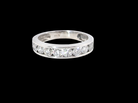 A classic 18 carat white gold half hoop diamond eternity ring, beautifully set with ten brilliant cut white diamonds.