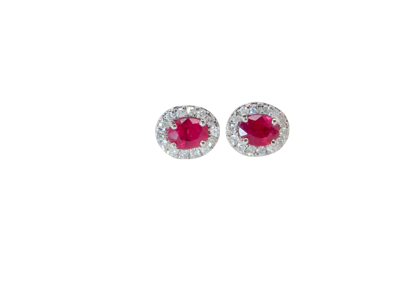 A classic pair of Ruby and Diamond Earrings- Brand New!