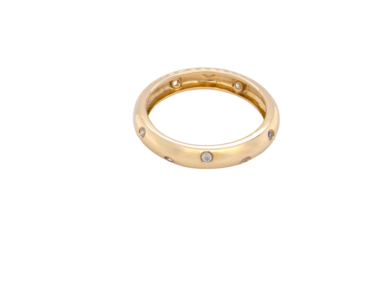 A cubic zirconia wedding ring
