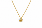 A dainty diamond cluster pendant