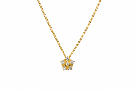 A dainty diamond cluster pendant