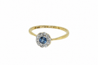 An Edwardian sapphire and diamond cluster ring