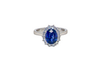 A exceptionally fine Sapphire and Diamond cluster ring