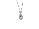 A fabulous Aquamarine and Diamond pendant
