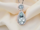 A fabulous Aquamarine and Diamond pendant