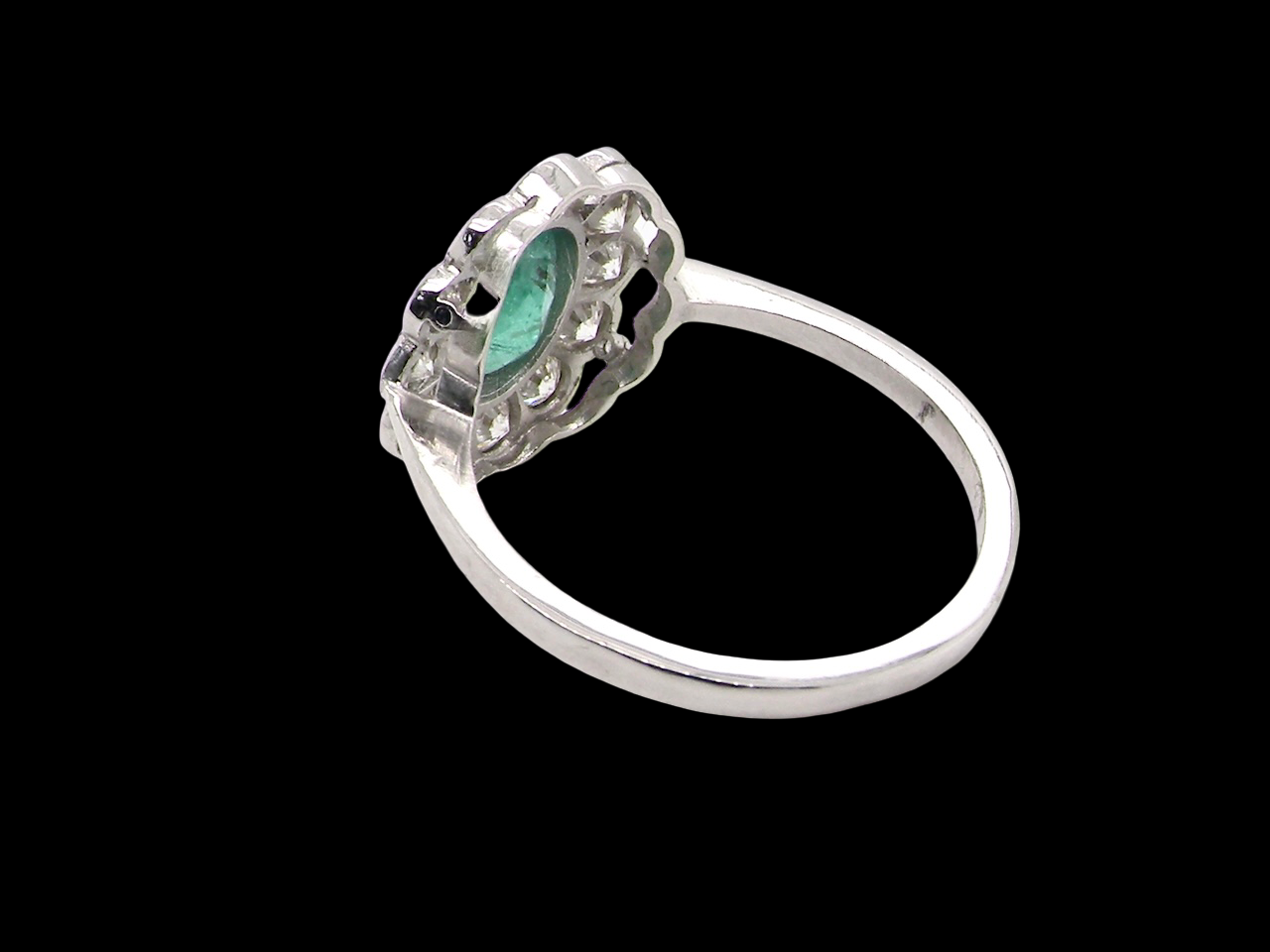 A fabulous Emerald and Diamond cluster ring