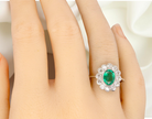 A fabulous Emerald and Diamond cluster ring