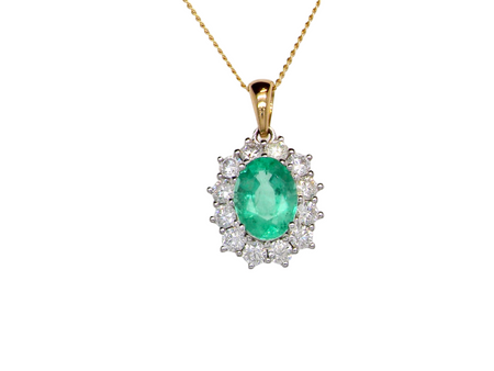 A fabulous Emerald and Diamond pendant