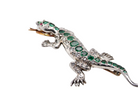 fabulous emerald and diamond lizard brooch