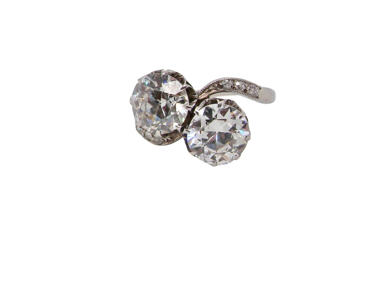 A fabulous vintage Diamond two stone ring