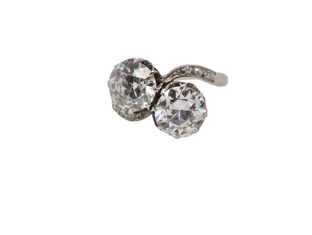 A fabulous vintage Diamond two stone ring