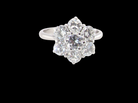 A fabulous vintage diamond cluster ring, beautifully crafted in&nbsp;18 carat white gold and set with seven  brilliant cut white diamonds.