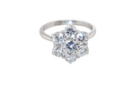 A fabulous vintage diamond cluster ring, beautifully crafted in&nbsp;18 carat white gold and set with seven fine brilliant cut diamonds.