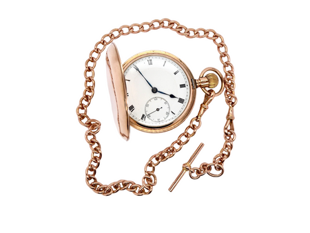 A fine 9 carat gold full hunter pocket watch.