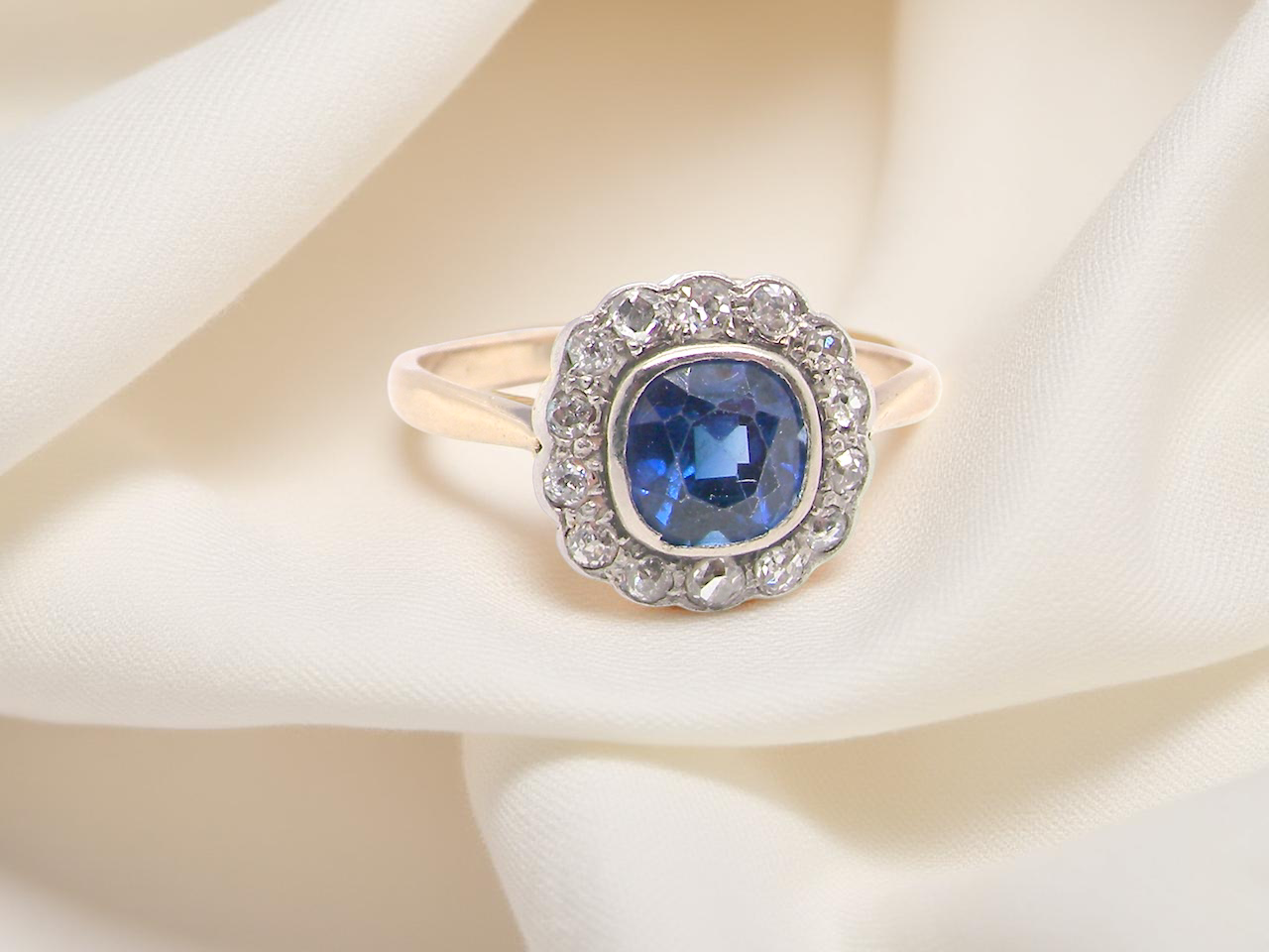 A fine Art Deco period Sapphire and Diamond ring