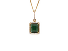 A fine Green Tourmaline and Diamond pendant