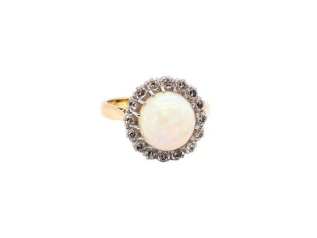 A vintage Opal and Diamond ring