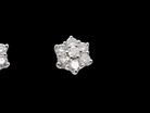A fine pair of 9 carat white gold diamond stud earrings.&nbsp; A