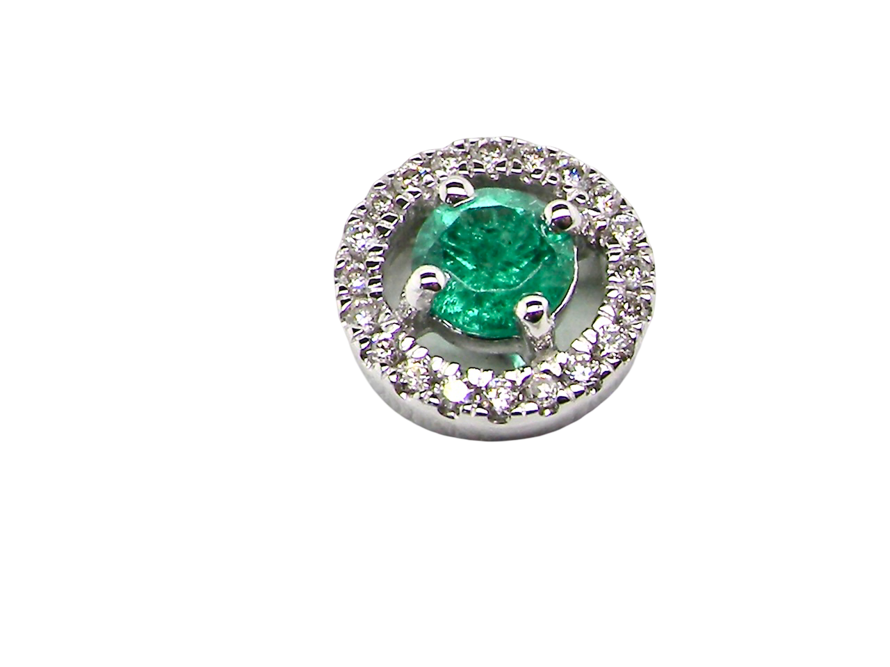 A fine pair of NEW Emerald and Diamond earrings