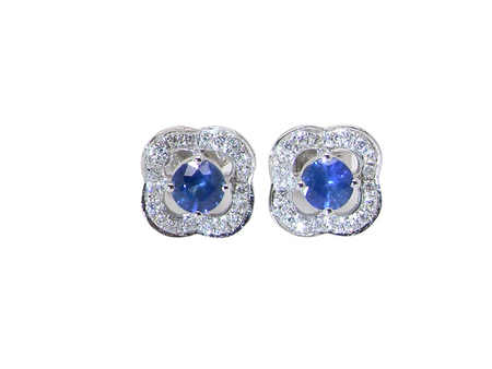 A fine pair of Sapphire and Diamond earrings