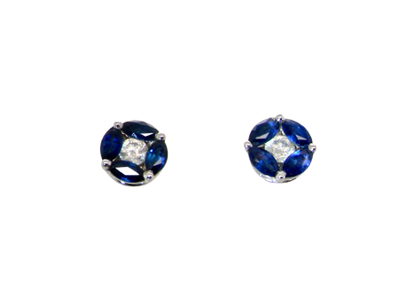 A fine pair of Sapphire and Diamond earrings