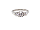 A fine platinum Diamond Trilogy Ring