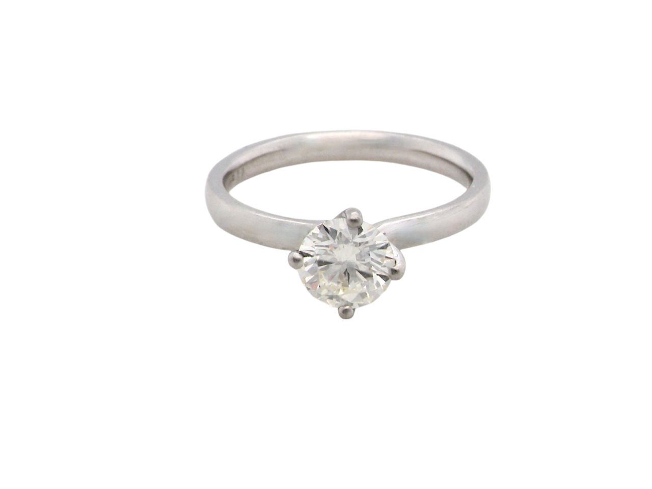 A fine platinum Solitaire Diamond Ring