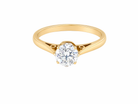 A fine solitaire ring set with a brilliant cut white diamond.&nbsp;

Certificated and therefore the description is confirmed. Size 5.5x5.2mm, 0.70 carats. Colour G, clarity Si1.